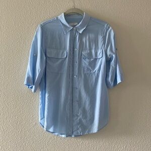 Half sleeve silk shirt